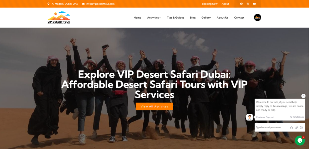 Vip desert safari tour dubai